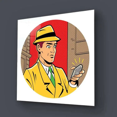 Retro Detective Glass Wall Art - DIY - CreoGlass®