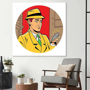 Retro Detective Glass Wall Art - DIY - CreoGlass®