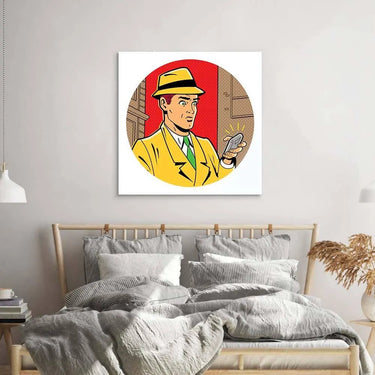 Retro Detective Glass Wall Art - DIY - CreoGlass®