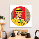 Retro Detective Glass Wall Art - DIY - CreoGlass®