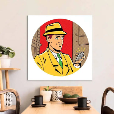 Retro Detective Glass Wall Art - DIY - CreoGlass®