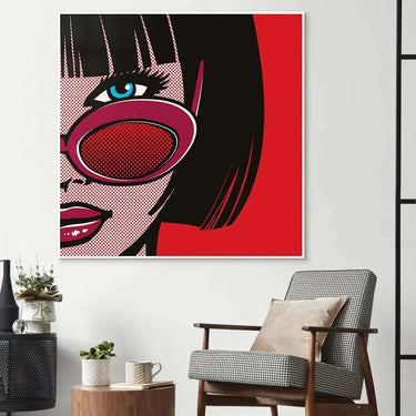 Retro Red Sunglasses 2 Glass Wall Art - DIY - CreoGlass®