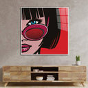 Retro Red Sunglasses 2 Glass Wall Art - DIY - CreoGlass®