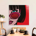 Retro Red Sunglasses 2 Glass Wall Art - DIY - CreoGlass®