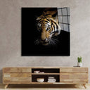 Side-Facing Tiger Glass Wall Art - DIY - CreoGlass®