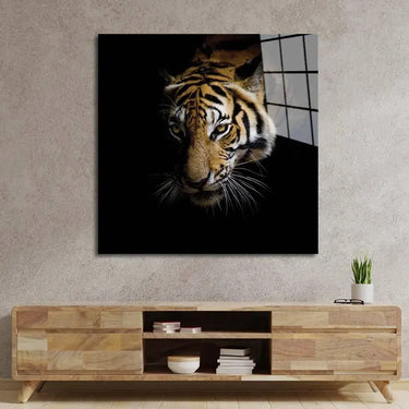 Side-Facing Tiger Glass Wall Art - DIY - CreoGlass®