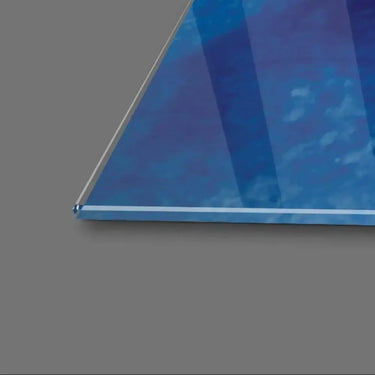 Textured Shades of Blue Glass Wall Art - DIY - CreoGlass®