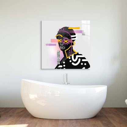 Vandalised Greek Statue 2 Glass Wall Art - DIY - CreoGlass®