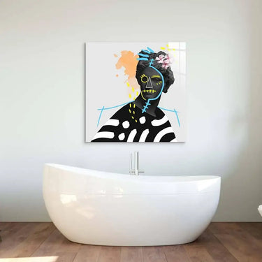 Vandalised Greek Statue 4 Glass Wall Art - DIY - CreoGlass®