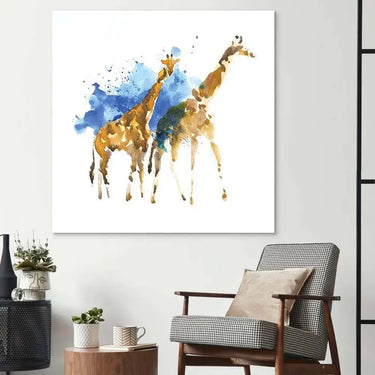 Watercolour Giraffe Glass Wall Art - DIY - CreoGlass®