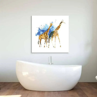 Watercolour Giraffe Glass Wall Art - DIY - CreoGlass®