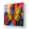 Watercolour Yellow Butterfly Glass Wall Art - DIY - CreoGlass®