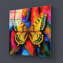 Watercolour Yellow Butterfly Glass Wall Art - DIY - CreoGlass®