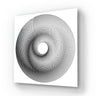 White Abstract Halftone Spiral Glass Wall Art - DIY - CreoGlass®