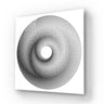 White Abstract Halftone Spiral Glass Wall Art - DIY - CreoGlass®