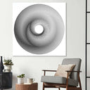 White Abstract Halftone Spiral Glass Wall Art - DIY - CreoGlass®