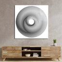 White Abstract Halftone Spiral Glass Wall Art - DIY - CreoGlass®