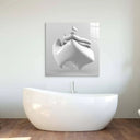 White Glossy Cube Glass Wall Art - DIY - CreoGlass®