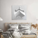 White Glossy Cube Glass Wall Art - DIY - CreoGlass®