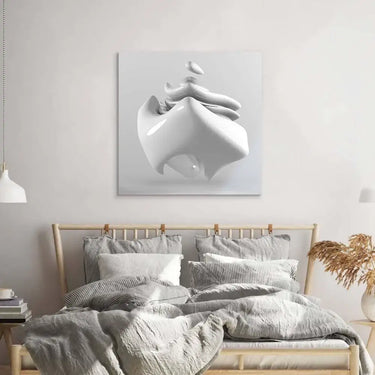 White Glossy Cube Glass Wall Art - DIY - CreoGlass®