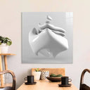 White Glossy Cube Glass Wall Art - DIY - CreoGlass®