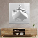 White Glossy Cube Glass Wall Art - DIY - CreoGlass®