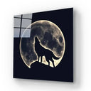 Wolf Under the Moon Glass Wall Art - DIY - CreoGlass®
