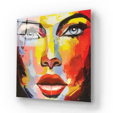 Woman Painting Glass Splashback DIY - Mix and Match - CreoGlass®