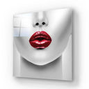 Woman with Red Lips Glass Wall Art - DIY - CreoGlass®