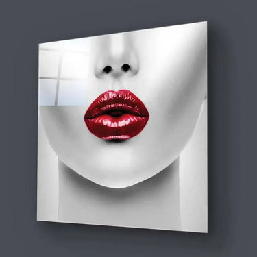 Woman with Red Lips Glass Wall Art - DIY - CreoGlass®