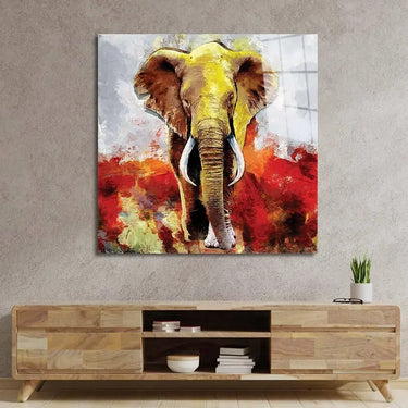 Yellow Elephant Glass Wall Art - DIY - CreoGlass®