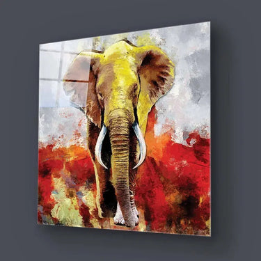 Yellow Elephant Glass Wall Art - DIY - CreoGlass®