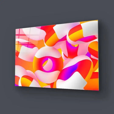 3D Party Rings Glass Wall Art - DIY - CreoGlass®