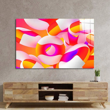 3D Party Rings Glass Wall Art - DIY - CreoGlass®