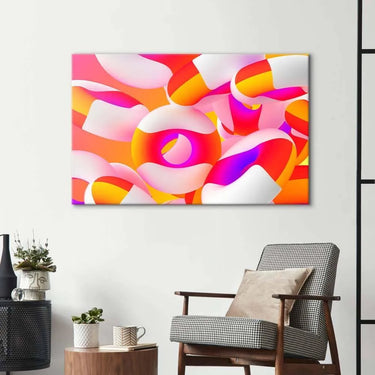 3D Party Rings Glass Wall Art - DIY - CreoGlass®