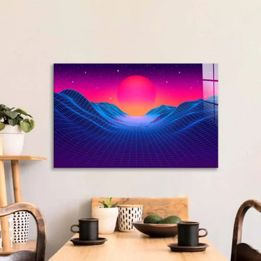 80's Synthwave Glass Wall Art - DIY - CreoGlass®