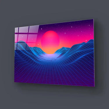 80's Synthwave Glass Wall Art - DIY - CreoGlass®
