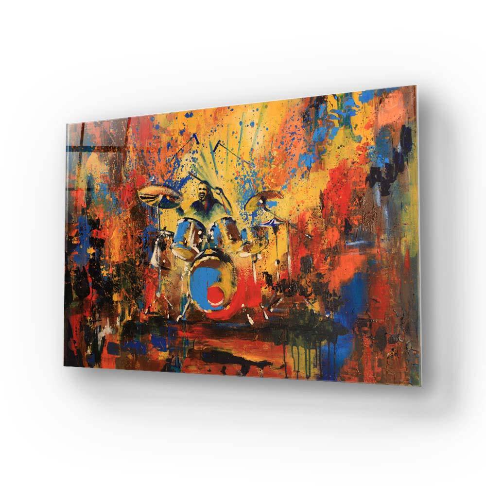 Abstract Acrylic Drummer Glass Wall Art - DIY - CreoGlass®