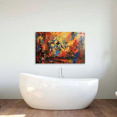 Abstract Acrylic Drummer Glass Wall Art - DIY - CreoGlass®