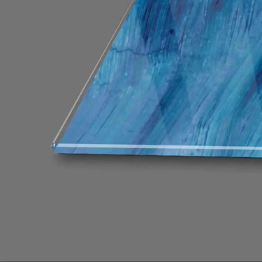 Abstract Art Blue Oil Painting Glass Wall Art - DIY - CreoGlass®