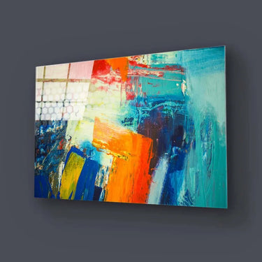 Abstract Art Colourful Oil Painting Glass Wall Art - DIY - CreoGlass®
