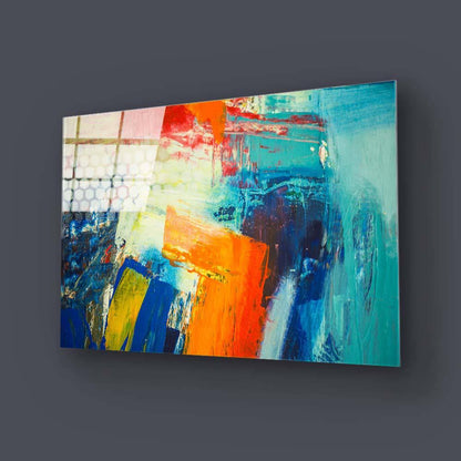 Abstract Art Colourful Oil Painting Glass Wall Art - DIY - CreoGlass®