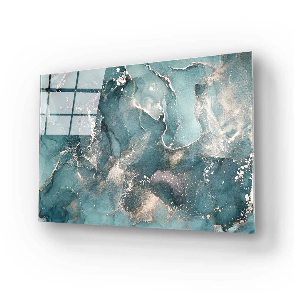 Abstract Blue Alcohol Ink Glass Wall Art - DIY - CreoGlass®