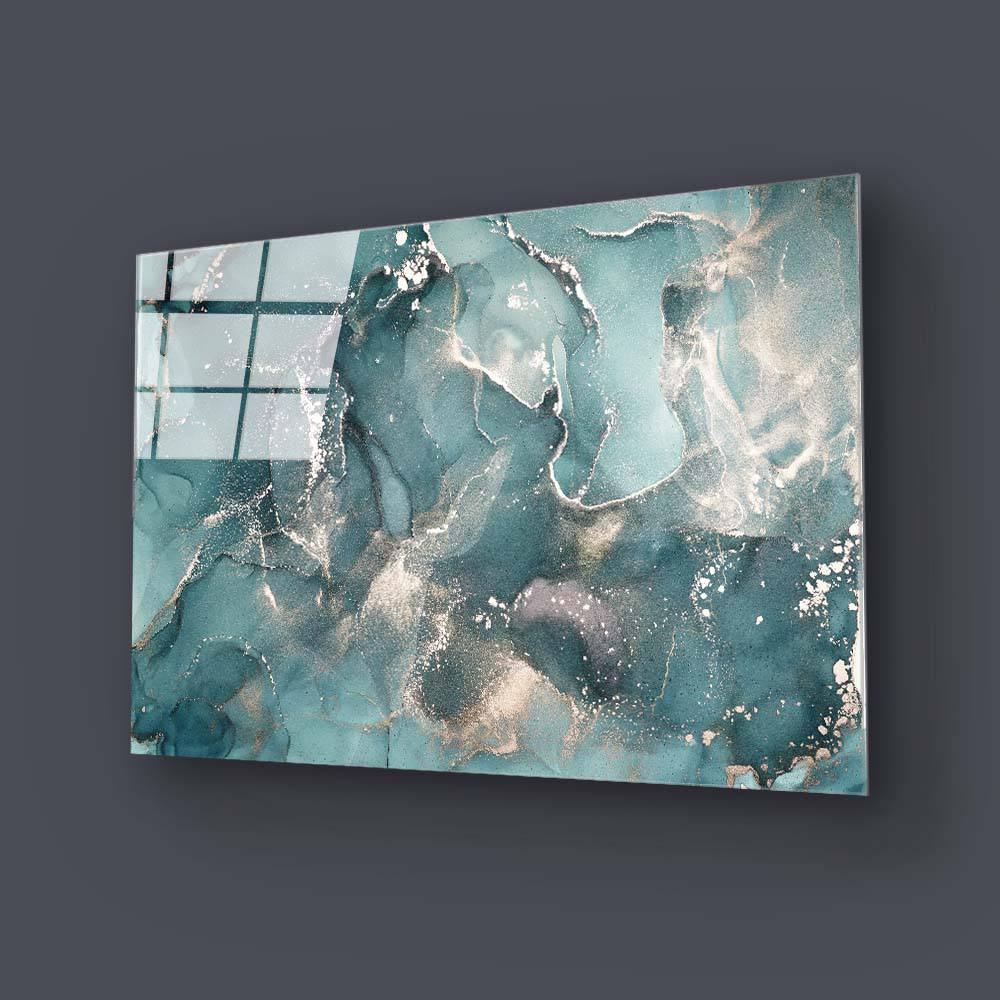 Abstract Blue Alcohol Ink Glass Wall Art - DIY - CreoGlass®