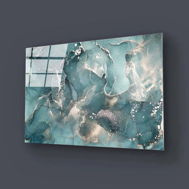 Abstract Blue Alcohol Ink Glass Wall Art - DIY - CreoGlass®