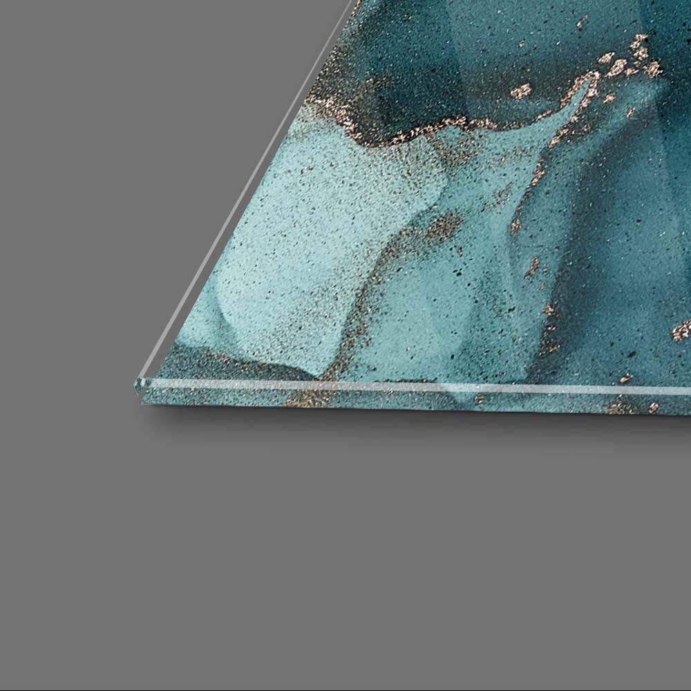 Abstract Blue Alcohol Ink Glass Wall Art - DIY - CreoGlass®