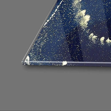 Abstract Blue and Purple Alcohol Ink Marble Glass Wall Art - DIY - CreoGlass®