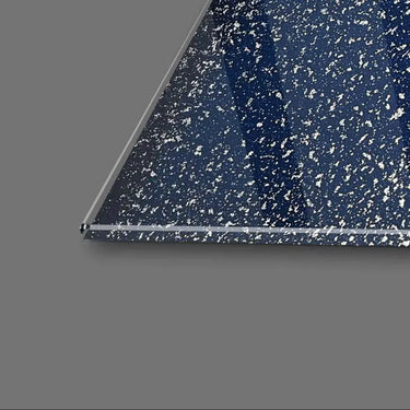 Abstract Blue and Silver Alcohol Ink Marble Glass Wall Art - DIY - CreoGlass®