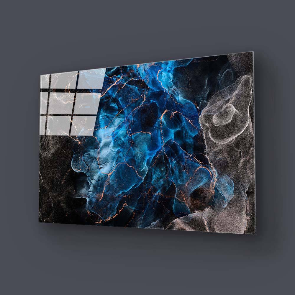 Abstract Blue Marble Glass Wall Art - DIY - CreoGlass®