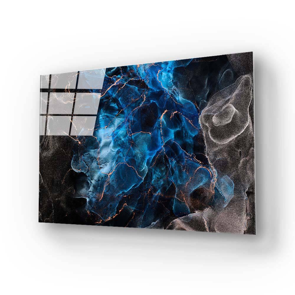 Abstract Blue Marble Glass Wall Art - DIY - CreoGlass®